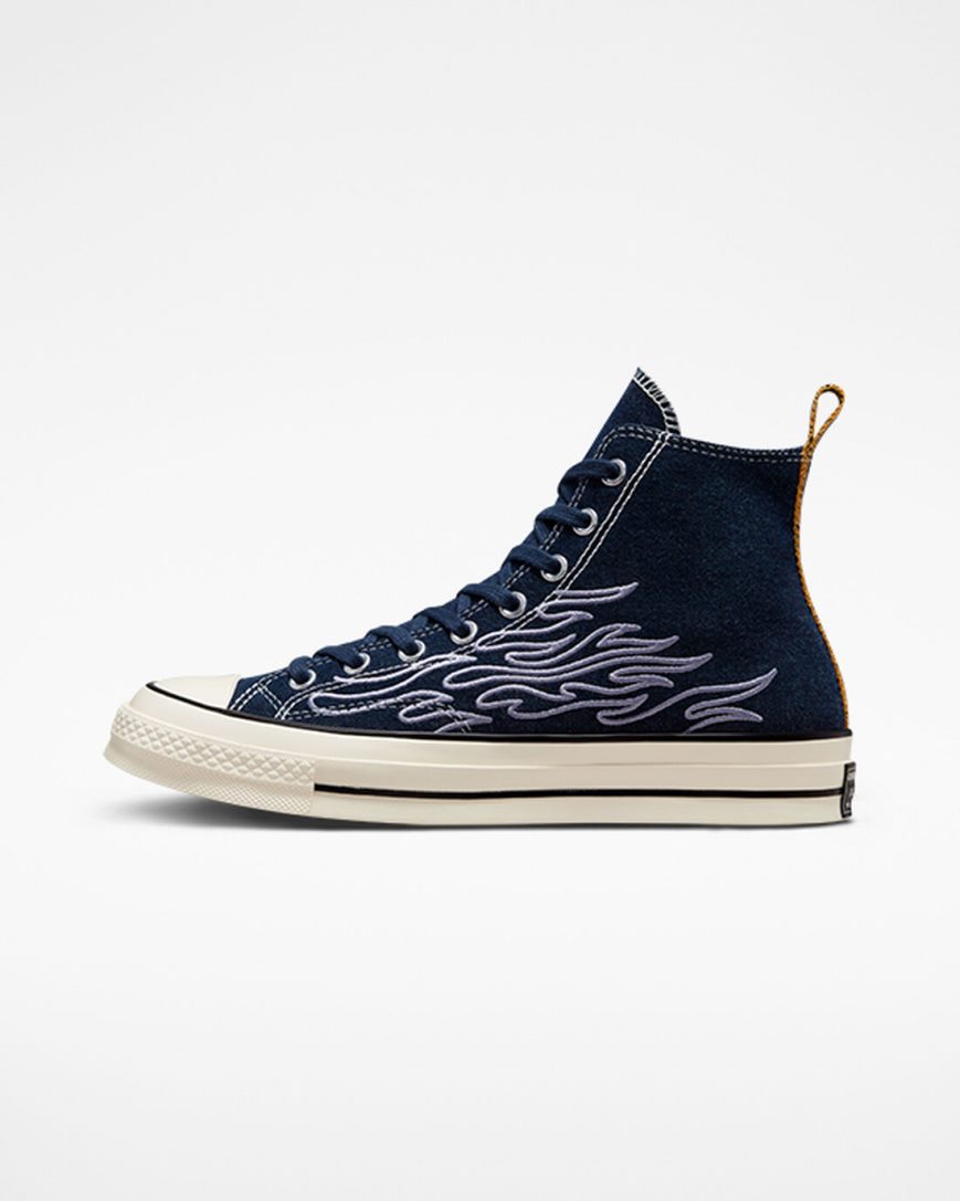 Men's Converse Chuck 70 Workwear Denim High Top Shoes Obsidian / Indigo | AU C3690K